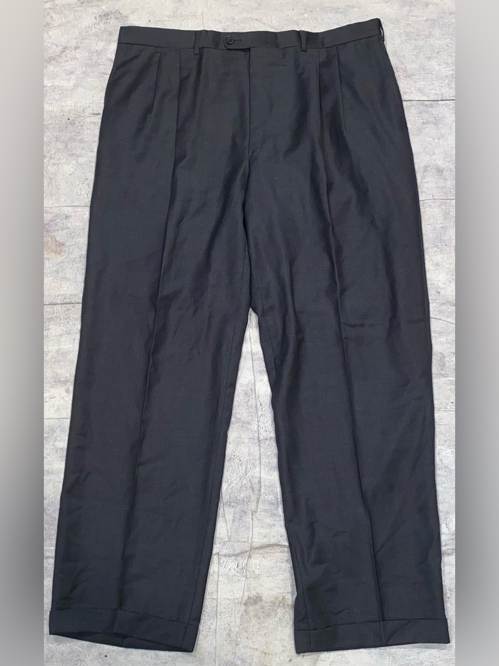 Zegna Su Misura Bespoke Custom Trofeo Wool Dress Panrs Slacks Trousers 37 Italy